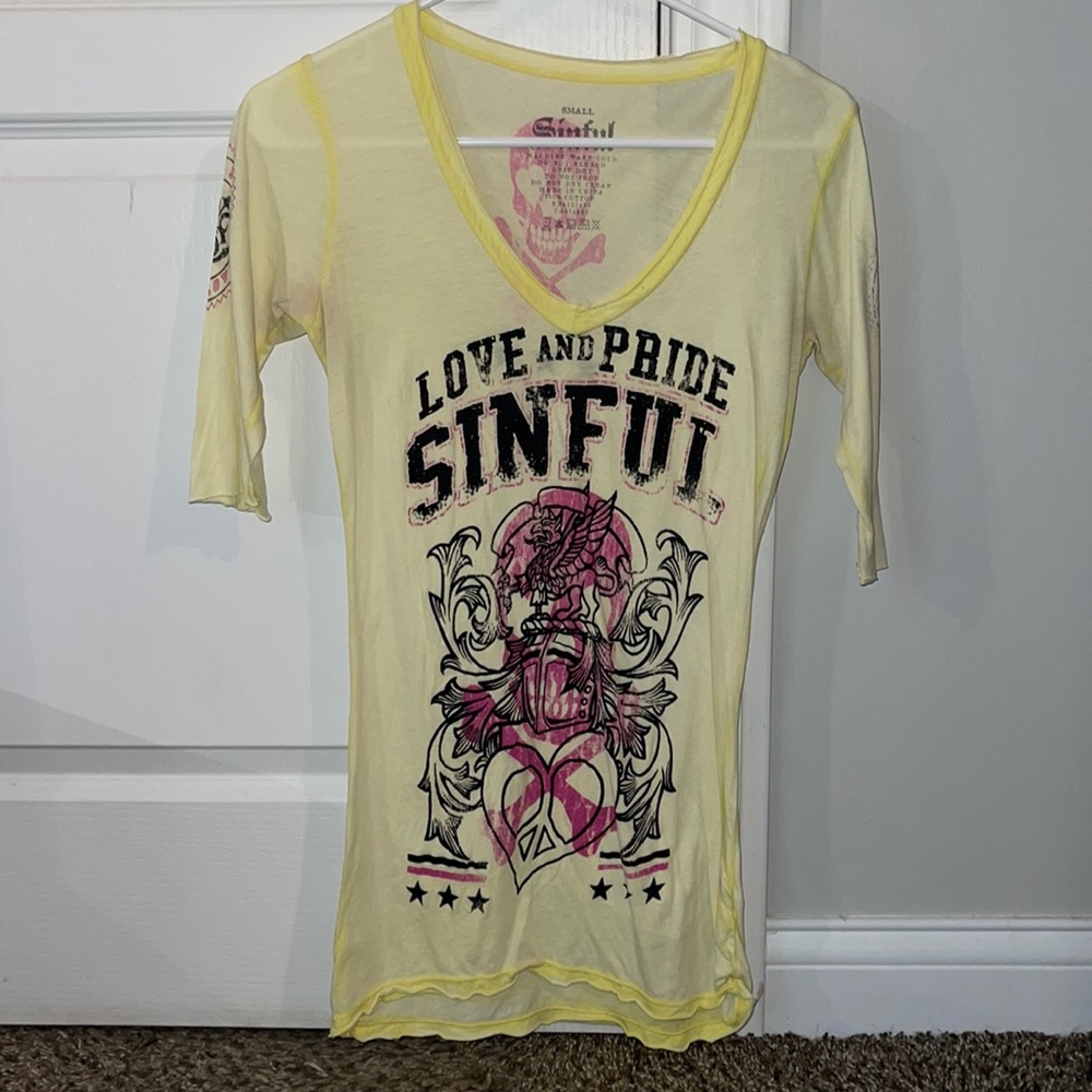 Womens Sinful 3 quarter sleeve